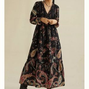 Anthropologie Paisley Maxi Dress
